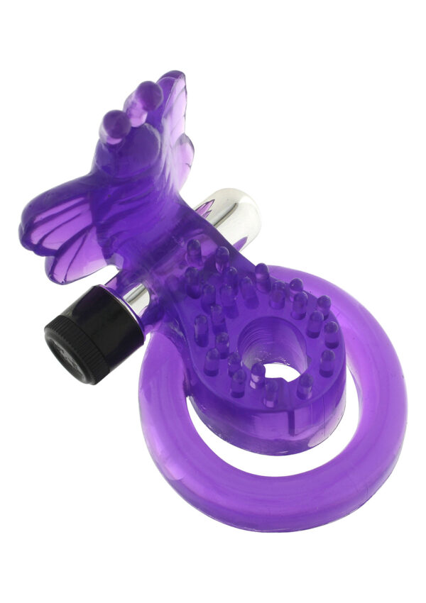 Cock & Ball Ring Butterfly Purple - obrazek 2