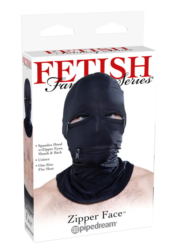 Zipper Face Hood Black - obrazek 2