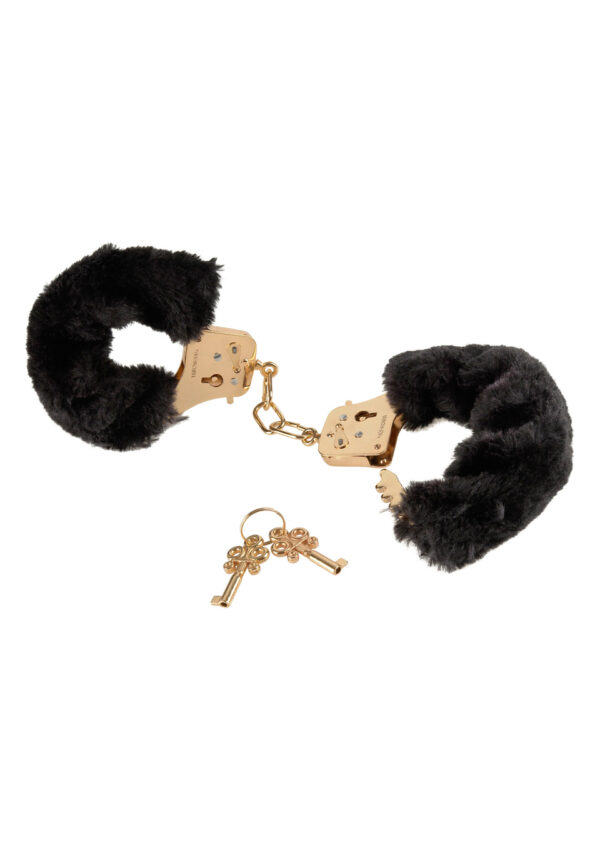 Deluxe Furry Cuffs Gold - obrazek 2