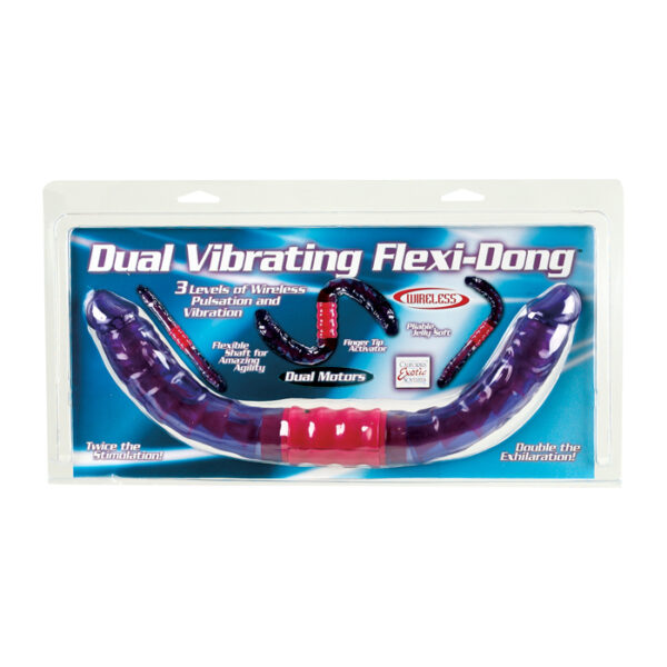 Dual Vibrating Flexi Dong Purple - obrazek 2