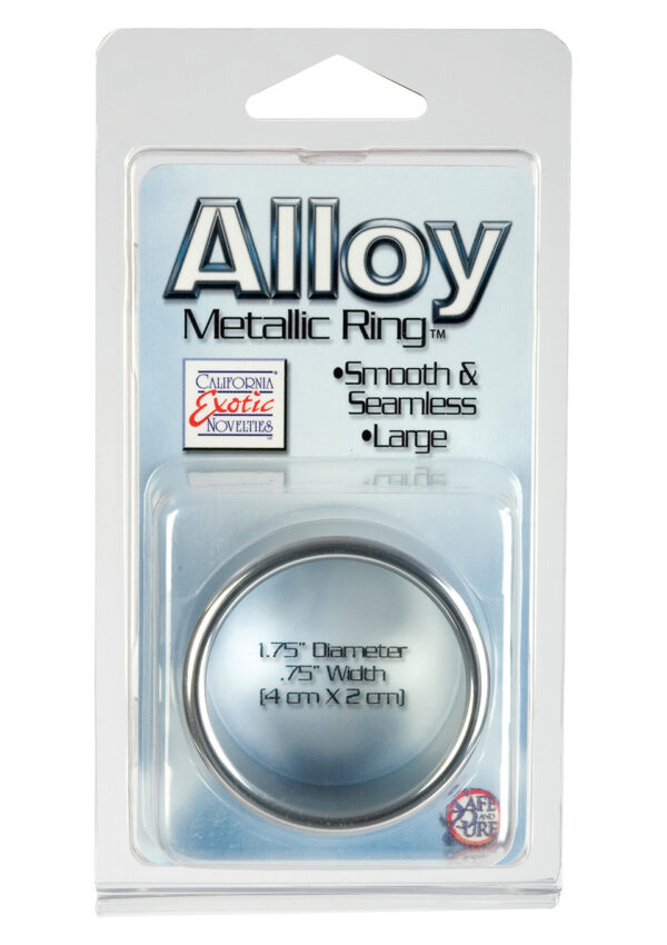 Alloy Metallic Ring   Large Silver - obrazek 2