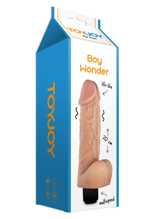 Boy Wonder Vibrating 20cm Dong Light skin tone - obrazek 2