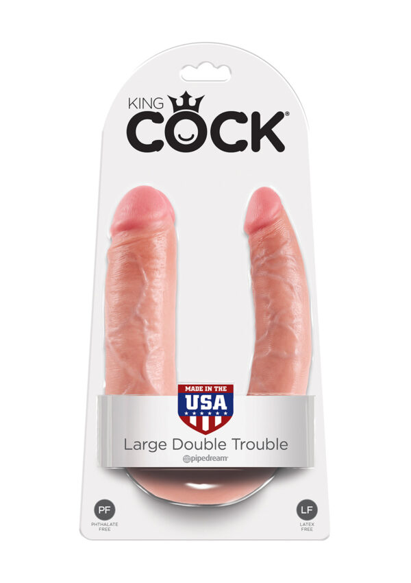 Cock U shape Double Trouble L Light skin tone - obrazek 2