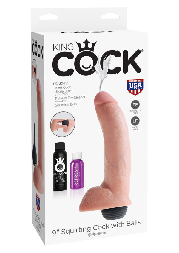 Squirting Cock 9 Inch Light skin tone - obrazek 2