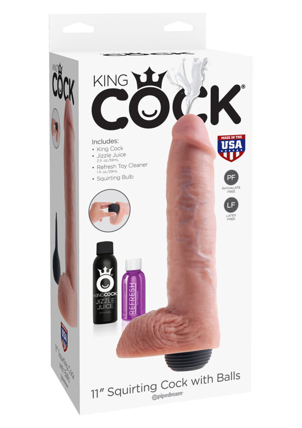 Squirting Cock 11 Inch Light skin tone - obrazek 2