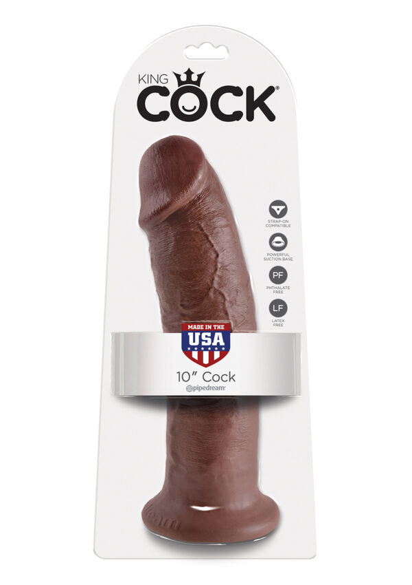 Cock 10 Inch Brown skin tone - obrazek 2