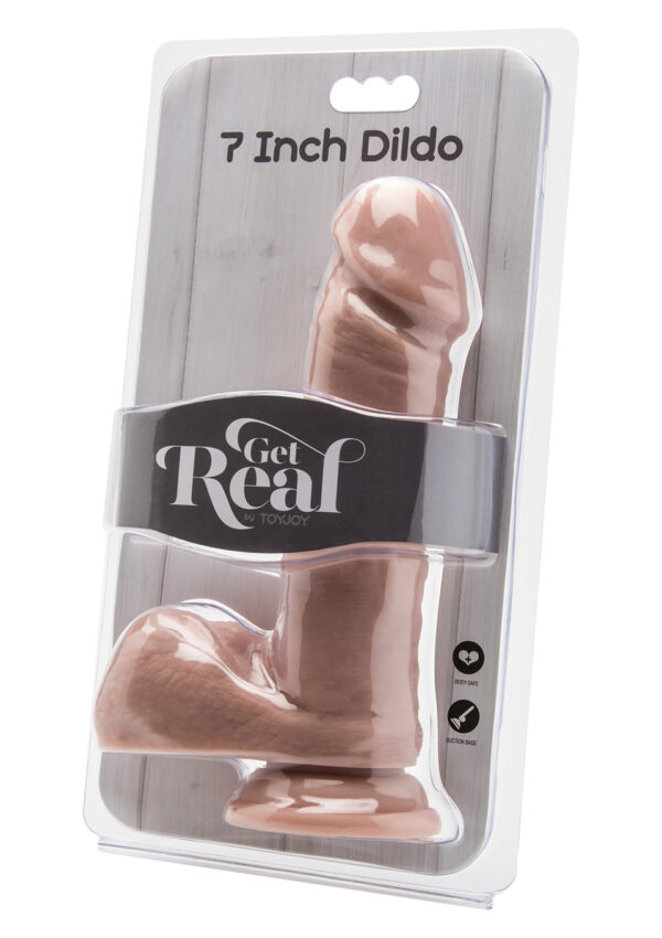 Dildo 7 inch with Balls Light skin tone - obrazek 2
