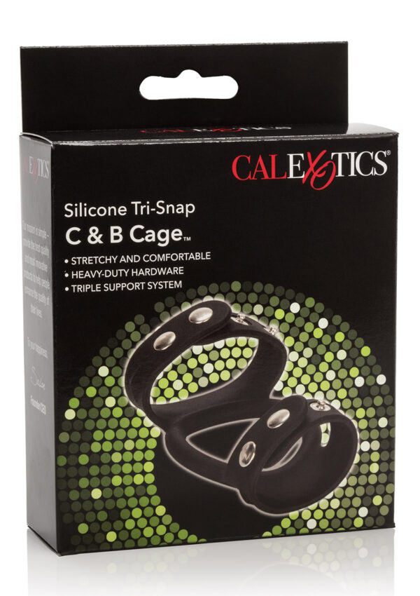 Silicone Tri Snap C & B Cage Black - obrazek 2