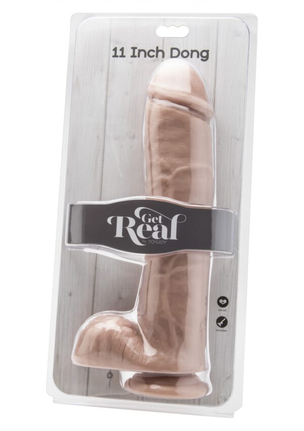 Dildo 11 inch with Balls Light skin tone - obrazek 2