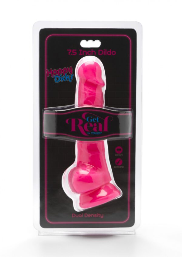 Happy Dicks 7.5in. with Balls Pink - obrazek 2