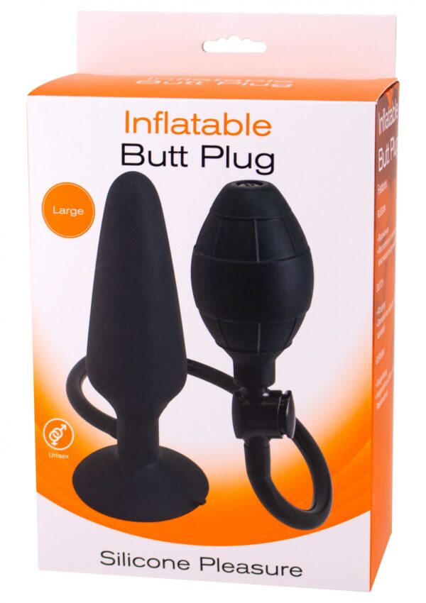 Inflatable Butt Plug L Black - obrazek 2