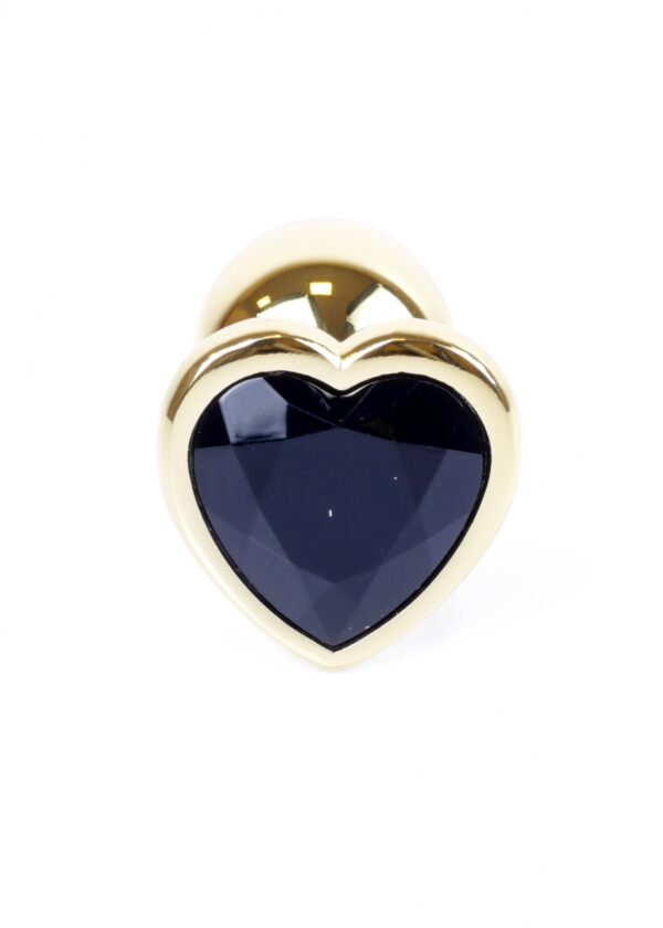 Plug Jewellery Gold  Heart PLUG  Black - obrazek 2