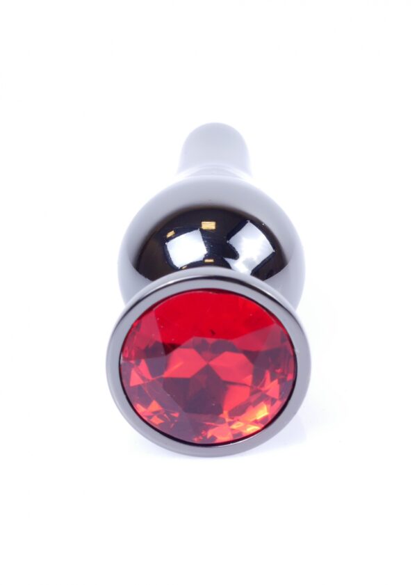 Plug Jewellery Dark Silver BUTT PLUG  Red - obrazek 2