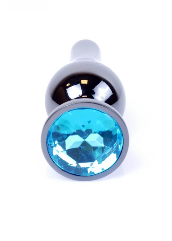 Plug Jewellery Dark Silver BUTT PLUG  Light Blue - obrazek 2