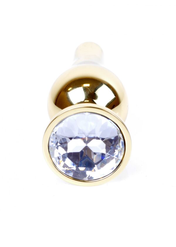 Plug Jewellery Gold BUTT PLUG  Clear - obrazek 2