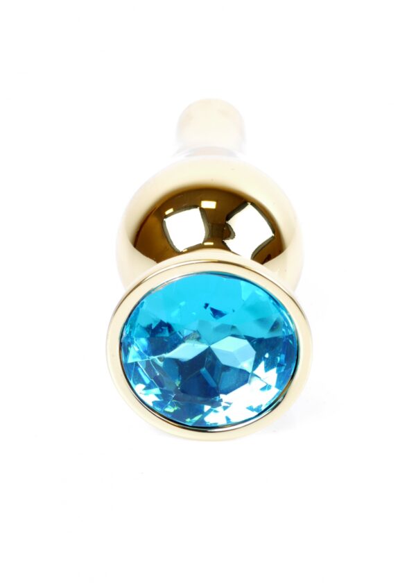 Plug Jewellery Gold BUTT PLUG  Light Blue - obrazek 2