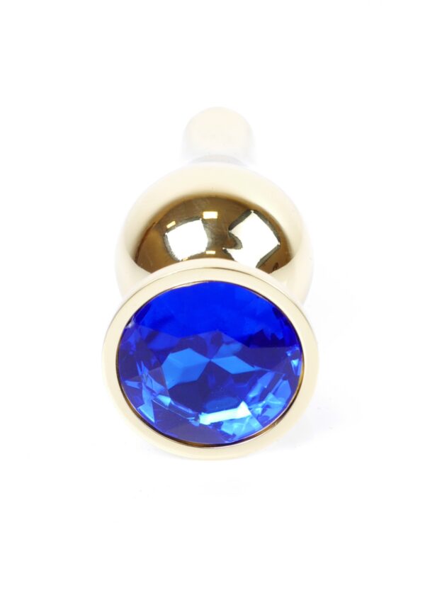 Plug Jewellery Gold BUTT PLUG  Dark Blue - obrazek 2