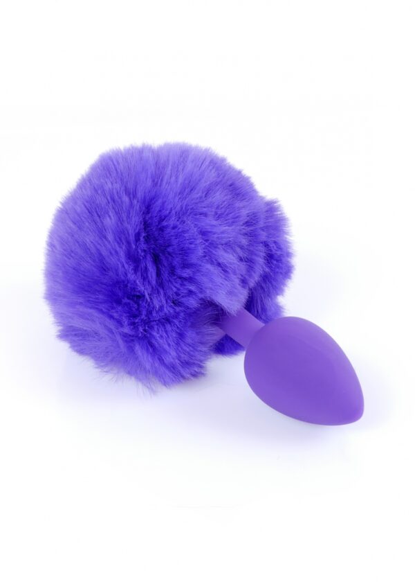 Plug Jewellery Silicon PLUG   Bunny Tail   Purple - obrazek 2