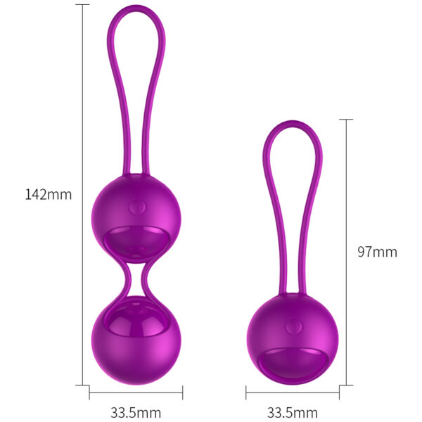 Kulki Vibrating Silicone Kegel Balls Set USB 10 Function / Remote control - obrazek 2