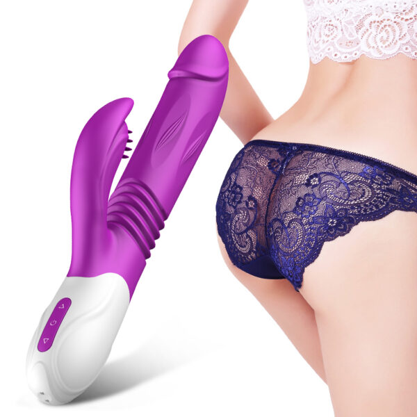 Wibrator Silicone Vibrator USB 10 Function + Expander and Thrusting Function - obrazek 2