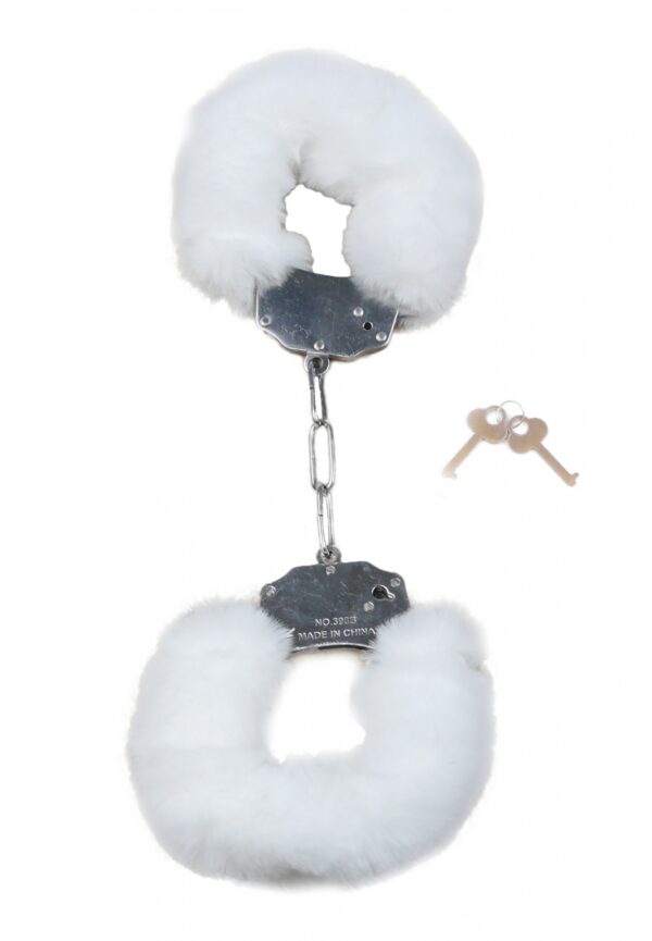 Kajdanki Fetish B   Series   Furry Cuffs White - obrazek 2