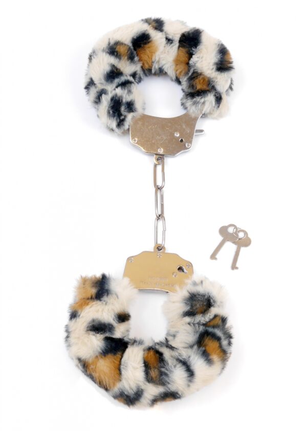 Kajdanki Fetish B   Series  Furry Cuffs Leopard - obrazek 2