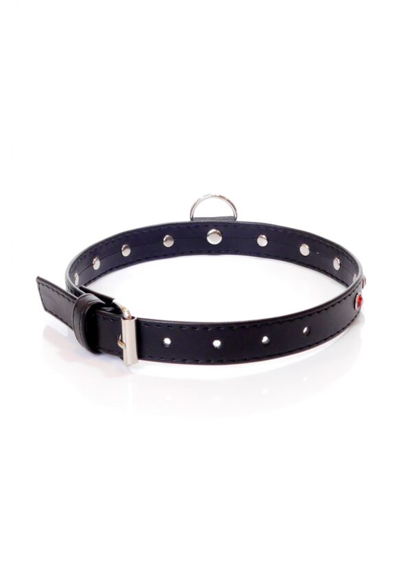 Fetish B   Series Collar   2 cm. red crystal - obrazek 2
