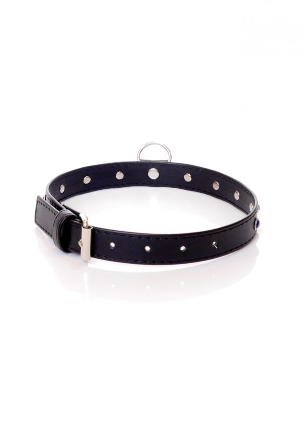 Fetish B   Series Collar   2 cm navy blue crystal - obrazek 2
