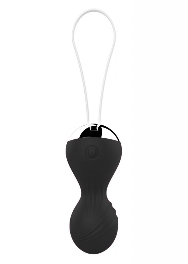 Kulki Vibrating Silicone Kegel Balls USB 10 Function / Remote control  Black - obrazek 2