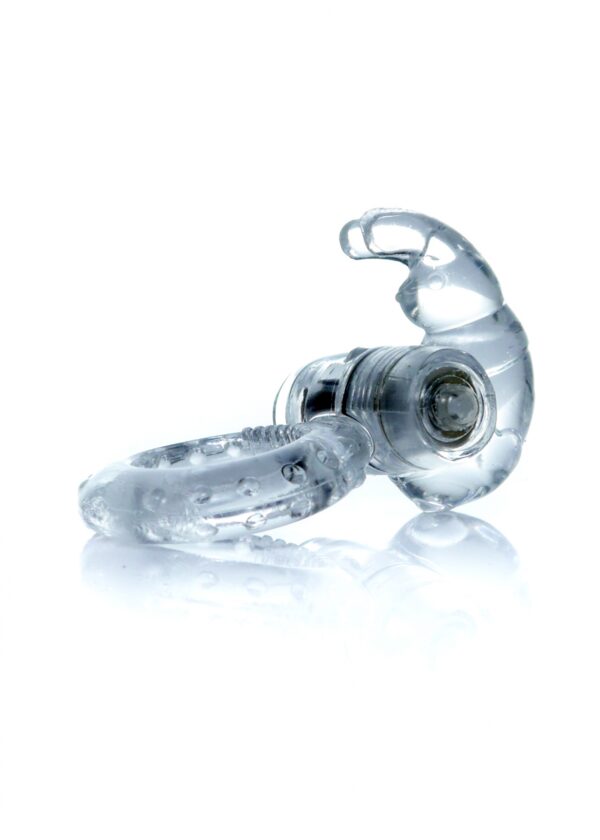 Pierścień Rabbit Vibro CockRing Clear - obrazek 2