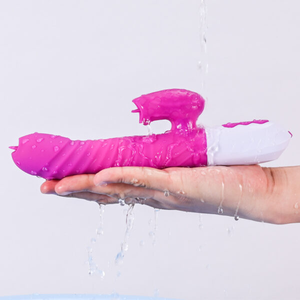Wibrator Silicone Vibrator USB 7 Function and Thrusting Function / Heating, purple - obrazek 2