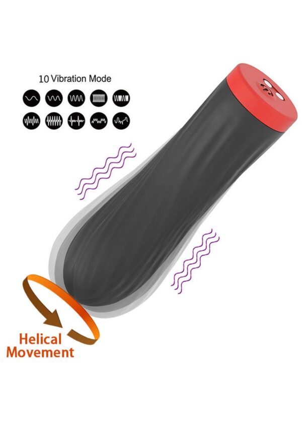 Stymulator Rechargeable Silicone Touch Vibrator USB 10 Functions   Black - obrazek 2