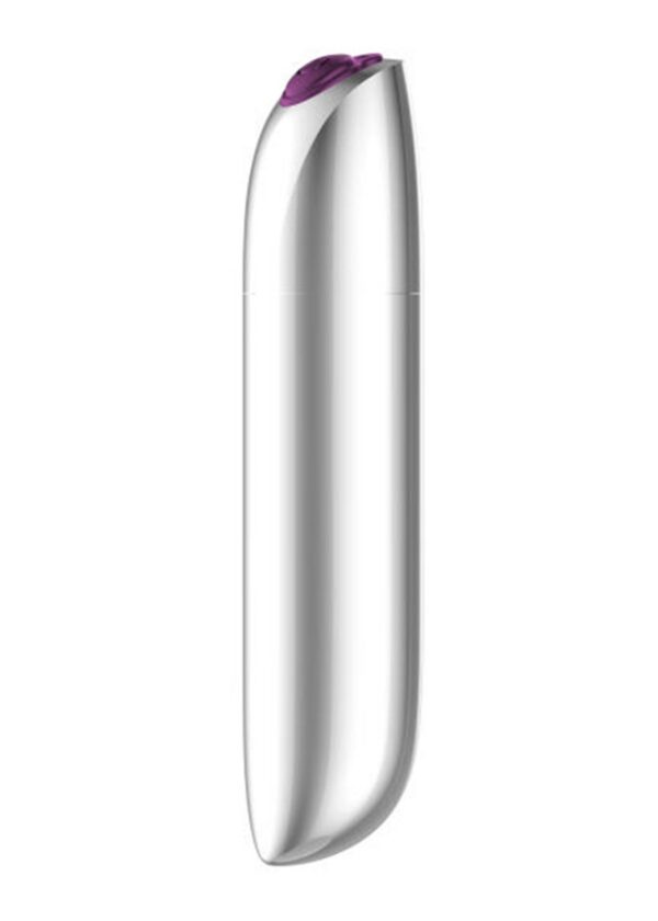 Stymulator Rechargeable Powerful Bullet Vibrator USB 20 Functions   Silver - obrazek 2