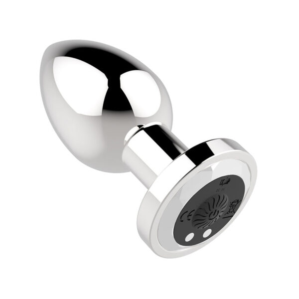 Stymulator Rechargeable Butt Plug Vibrator USB 10 Functions   Silver - obrazek 2