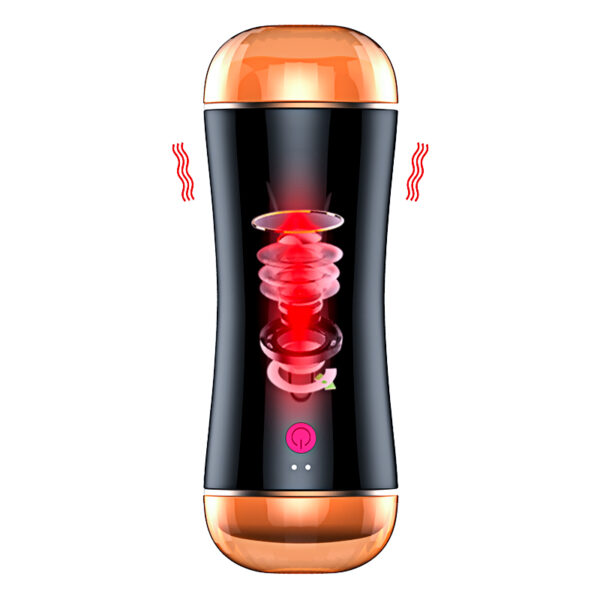 Masturbator Vibrating Masturbation Cup USB 10 function + Interactive Function / Double Ends - obrazek 2