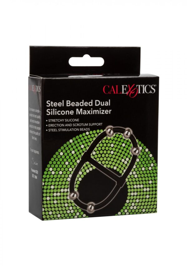 Beaded Dual Silicone Maximizer Black - obrazek 2