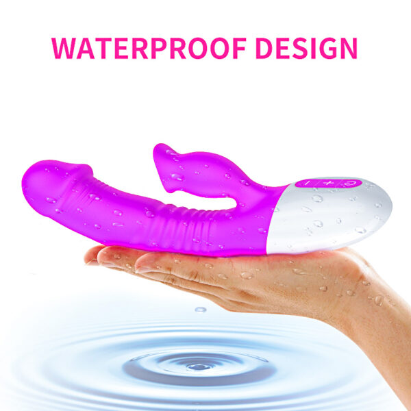 Wibrator Silicon, Vibrator 7 Function and Heating Mode, Purple - obrazek 2