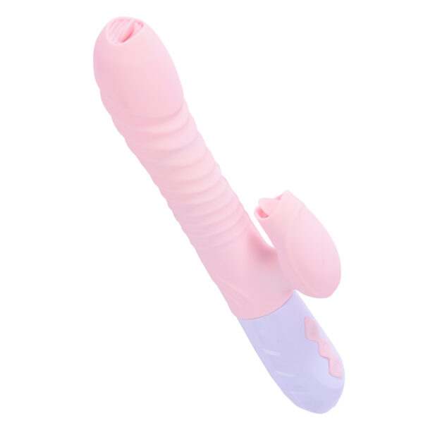 Wibrator Silicone Vibrator USB 7 Function and Thrusting Function / Heating, pink - obrazek 2