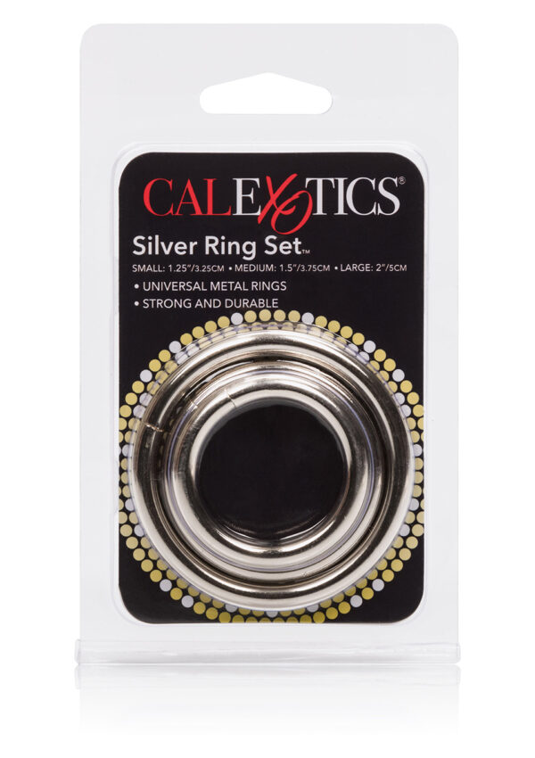 Silver Ring   3 Piece Set Silver - obrazek 2