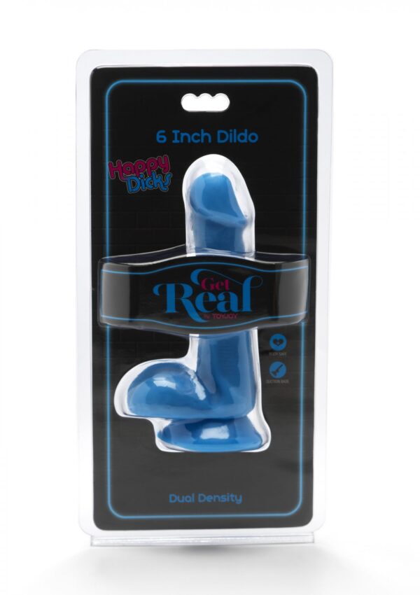 Happy Dicks Dildo 6 inch Balls Blue - obrazek 2