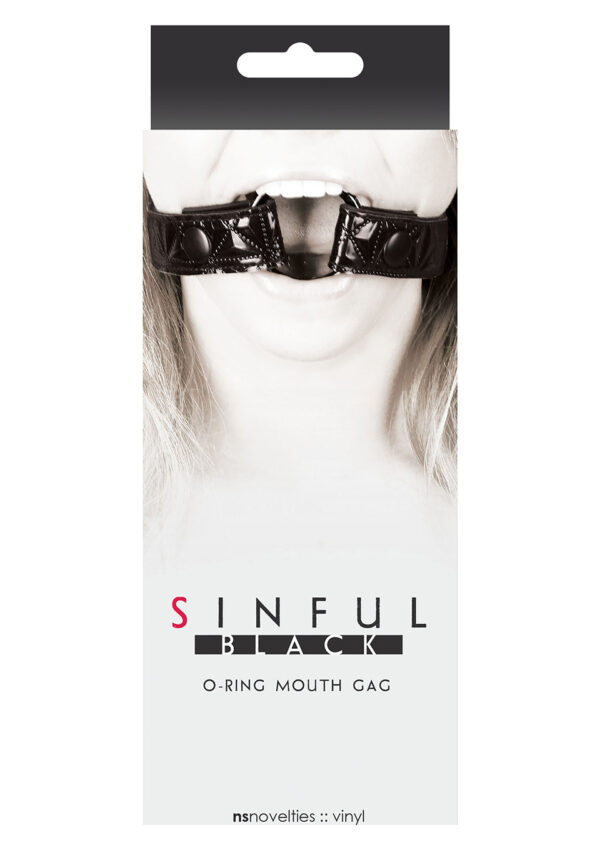 O Ring Mouth Gag Black - obrazek 2