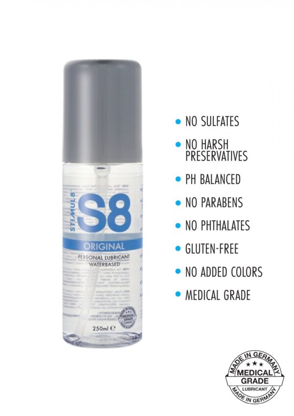 S8 Waterbased Lube 250ml Original - obrazek 2