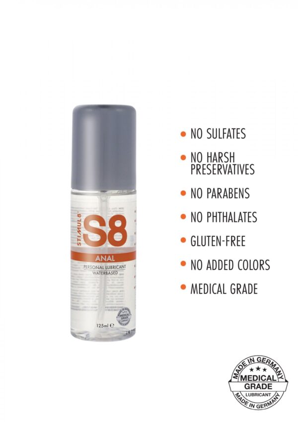 S8 WB Anal Lube 125ml Natural - obrazek 2