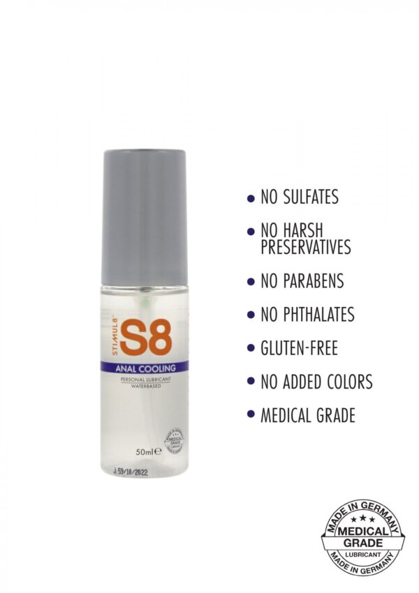 S8 WB Cooling Anal Lube 50ml Cooling - obrazek 2