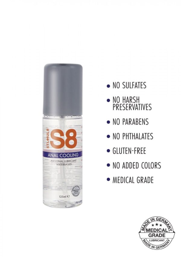 S8 WB Cooling Anal Lube 125ml Cooling - obrazek 2