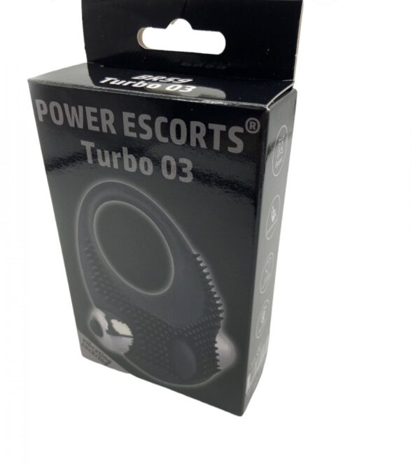 Turbo 03 black vibrating cockring - obrazek 2