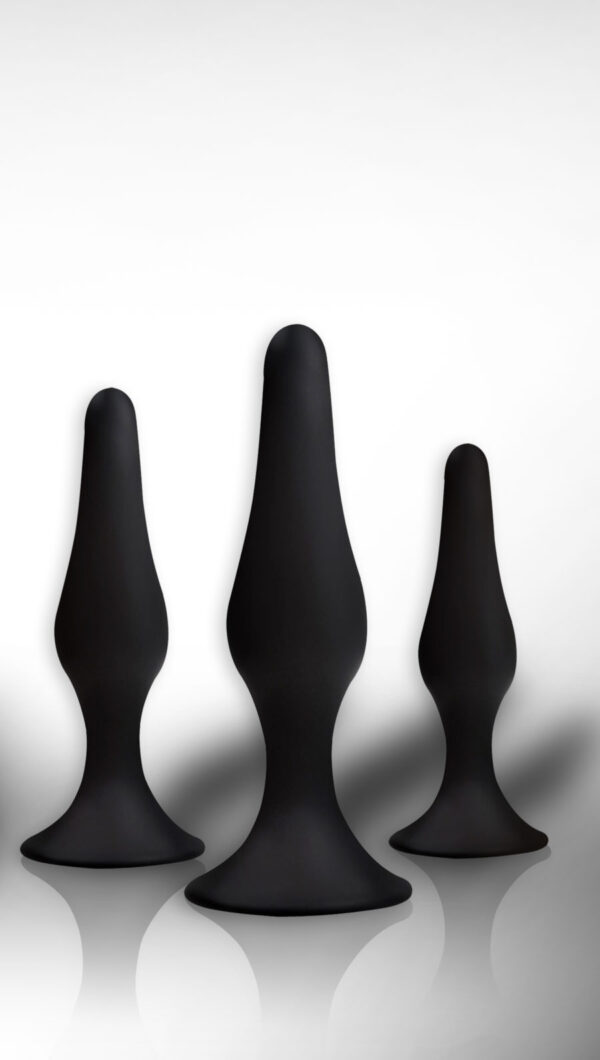 Plug   Anal Plug box 3 pack black - obrazek 2
