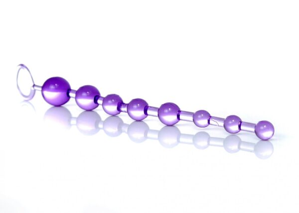 Plug/kulki Jelly Anal 10 Beads Purple - obrazek 2