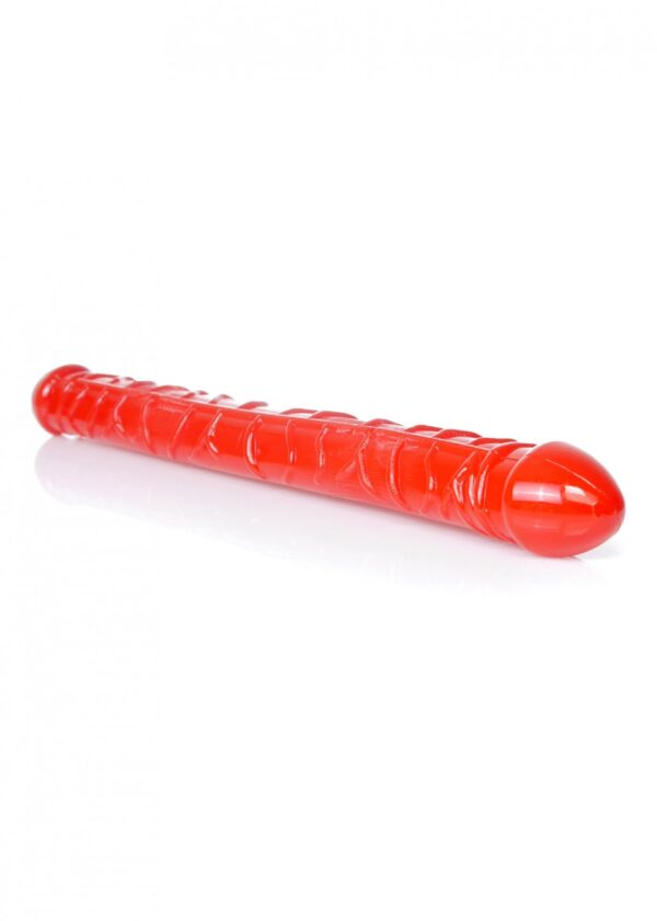 Dildo Flexible Double Dong   Red - obrazek 2