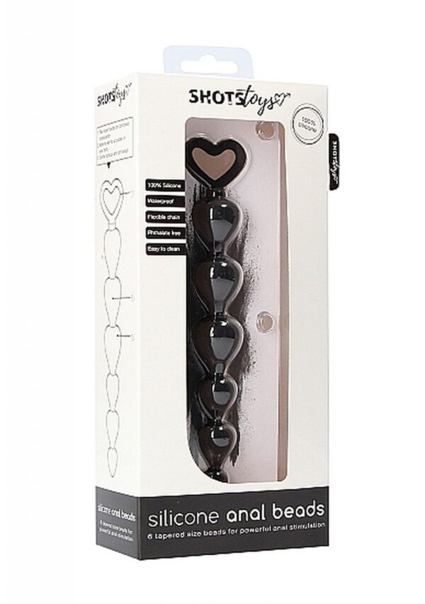 Silicone Anal Beads   Black - obrazek 2